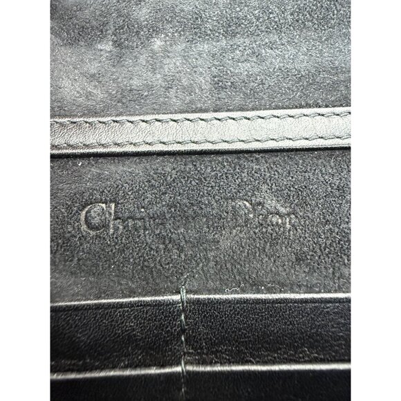 Christian Dior Black Patent Diorama Croisiere Chain Wallet  Christian Dior Calfskin Black D-Fence Croisiere Wallet on a Chain